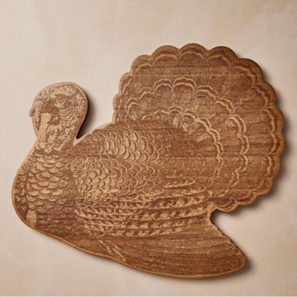 Etched Acacia Turkey‎ Serving Board